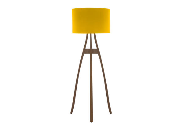 istock Decorative tripos standing light / FLOOR LAMP / LAMPSHADE isolated on white 1059148938