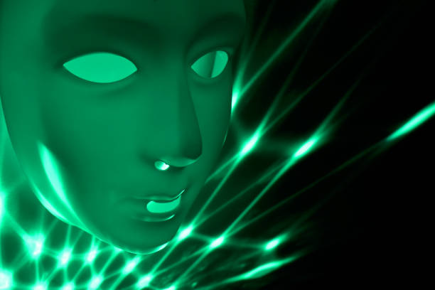 istock Green dramatic mask stock images 1059149724