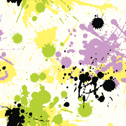A seamless pattern of coloured grungy blots