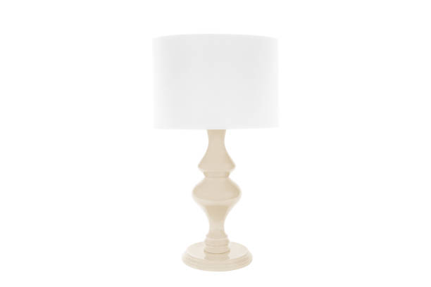 istock Color modern table lamp with small white lampshade isolated 1059153174