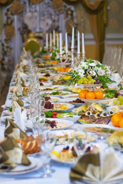 istock delicious dishes on the table in the restaurant. serving table. 1059158936