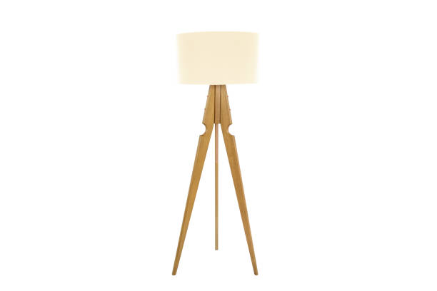 istock Decorative tripos standing light / FLOOR LAMP / LAMPSHADE isolated on white 1059162298