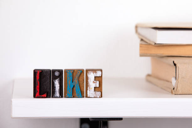 istock Like word from colored wooden letters 1059165360