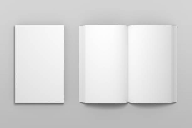 istock Empty top view 3D illustration of book mockup. 1059167038