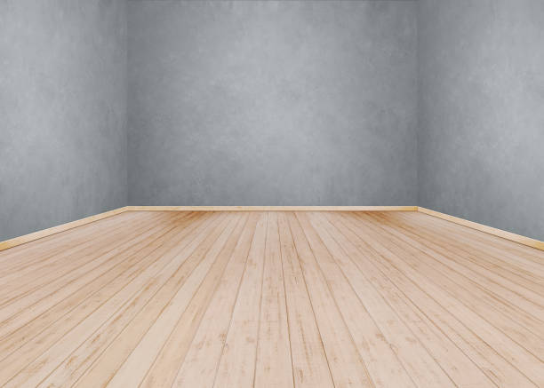 istock Gray cement wall with Wooden floor 1059174880