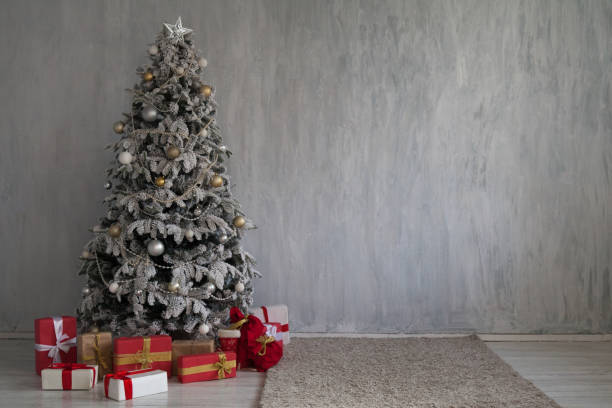 istock Christmas Decor Christmas tree with gifts z 1059180706