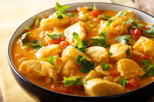 istock South American Food: Bobo chicken stew with vegetables in coconut milk close-up. horizontal 1059181534