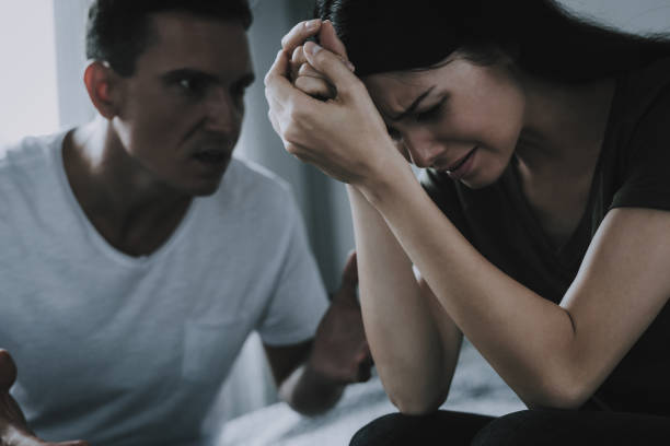 istock Angry Husband Yells at Wife During Quarrel 1059187116