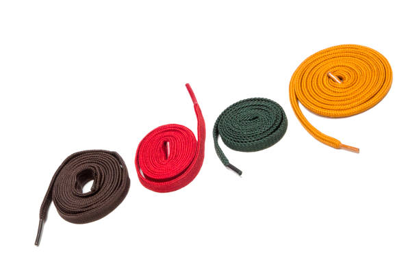 istock Shoe laces on white background 1059216666