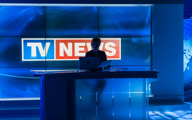istock Newsreaders In Television Studio 1059228056