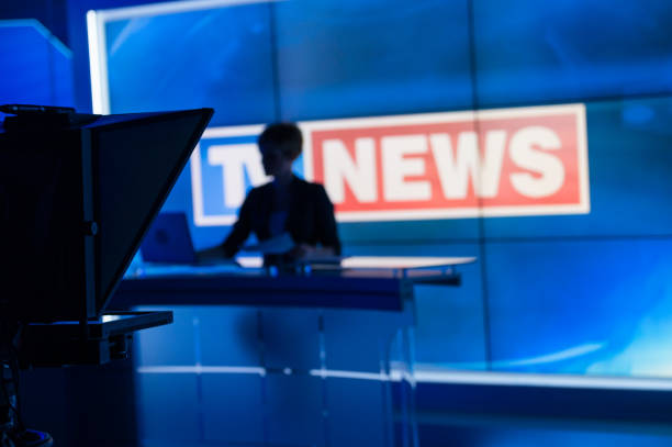istock Newsreaders In Television Studio 1059228070