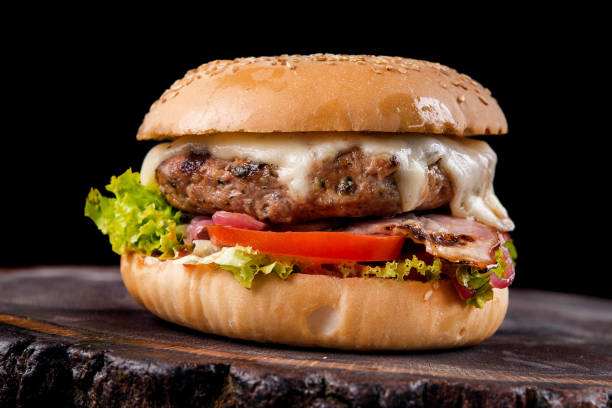 istock Tasty homemade burger with bacon and cheese 1059228306
