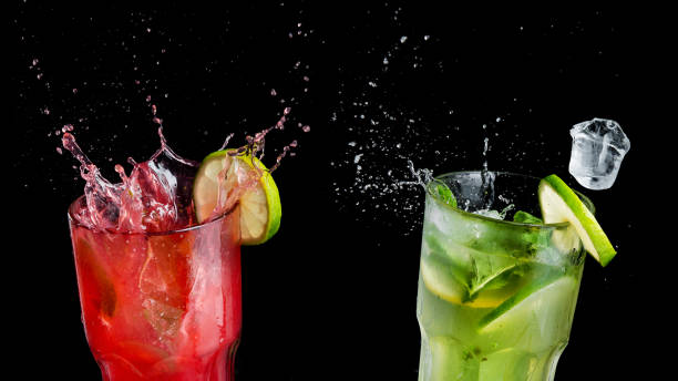 istock classic and strawberry mojito drink splash 1059231744