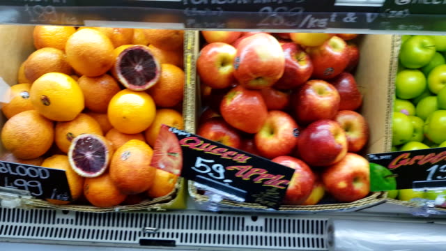 panning orange and apple