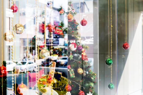 istock Beautiful decorated christmas tree. Holiday background 1059233202