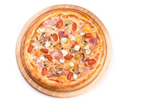 istock Hot italian pizza with bacon, mushroom and cheese 1059233868