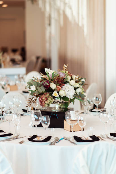 istock Wedding decor, interior. Festive. Banquet table 1059234266