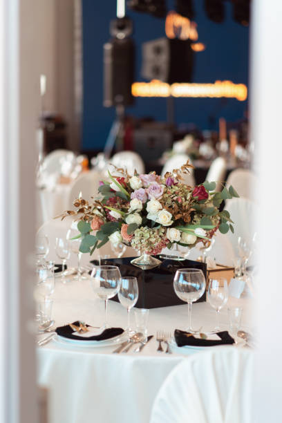 istock Wedding decor, interior. Festive. Banquet table 1059234430