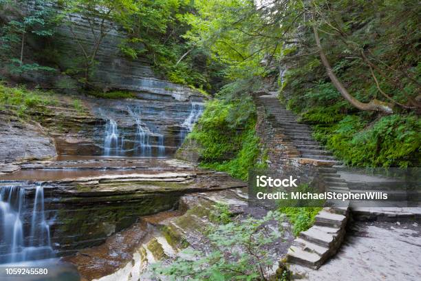Trail And Cascades Stock Photo - Download Image Now - Ithaca - New York State, Environment, Falling