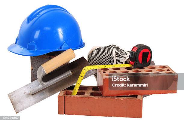 Konstruktion Gegenstände Stockfoto und mehr Bilder von Bauarbeiterhelm - Bauarbeiterhelm, Baumaterial, Bildschärfe