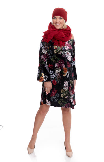istock Fashionable female model wearing red 1059249172