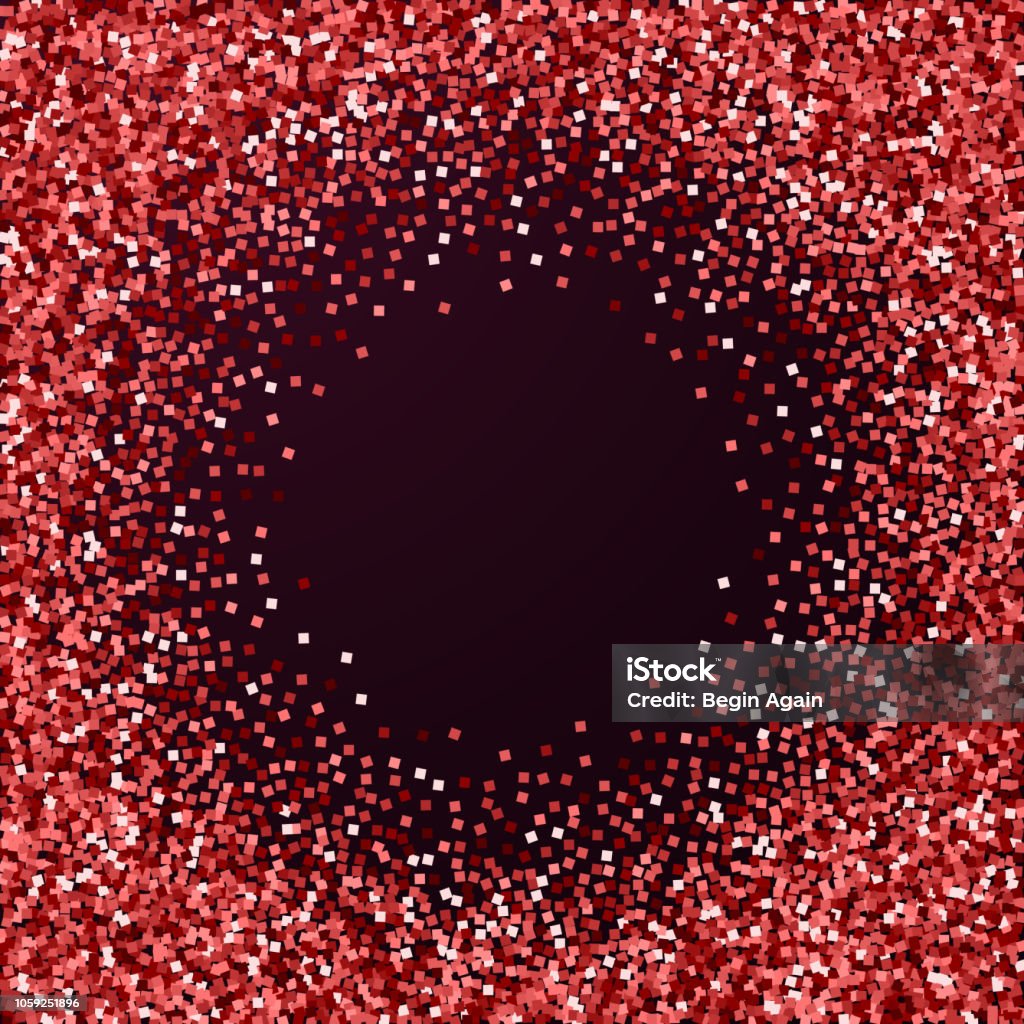 Red Gold Glitter Luxury Sparkling Confetti Scatte Stock Illustration