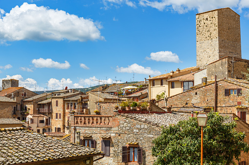 View of the old town in San Gimignano, Italy