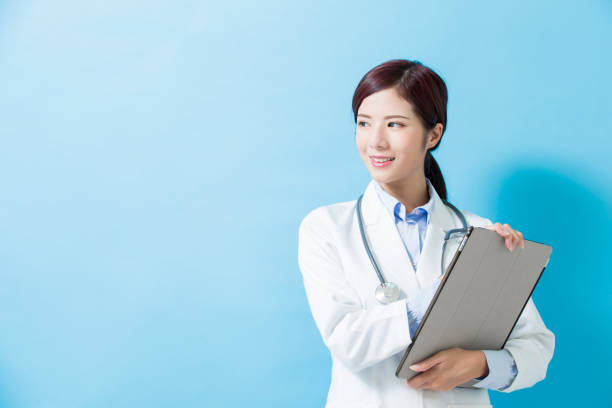istock woman doctor look somewhere 1059252292
