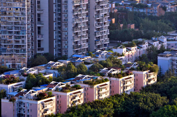 istock Chengdu residential district aerial view 1059257272