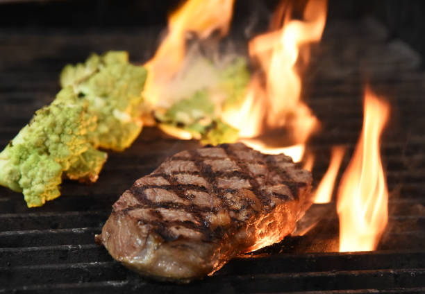 Grilled Ribeye and Romanesco Prepared Grill