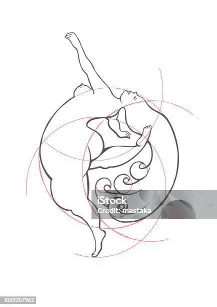 Dance Nude Plump Girls Vector Illustration Stock Illustration - Download Image Now - Active Lifestyle, Admiration, Adult