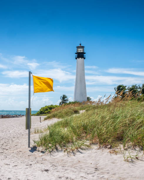 Cape Florida Lighthouse stock photo