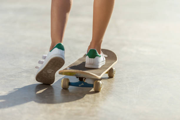 istock Skateboarder at skatepark 1059260228