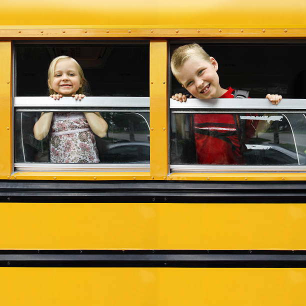 istock Children in a school bus 105926504