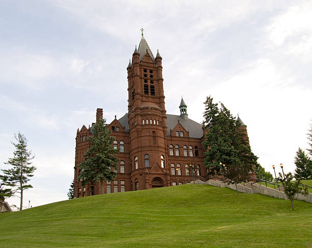 istock Brick gothic university building on the hill 105926578