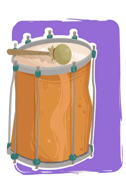 Vector illustration of The surdo (samba)