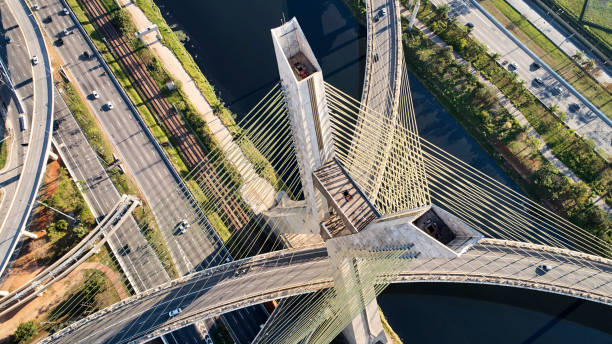 istock Cable-stayed bridge at Sao Paulo, Brazil. 1059270794