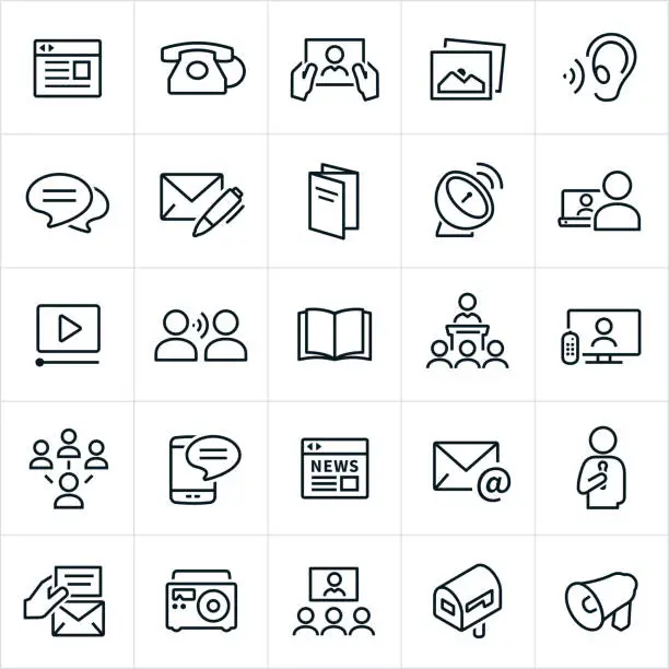 Vector illustration of Communication Methods Icons