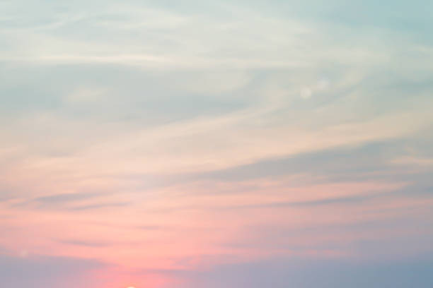 abstrato base de horizonte turva do nascer do sol com nuvem de manhã para o conceito de design do plano de fundo - soft focus - fotografias e filmes do acervo