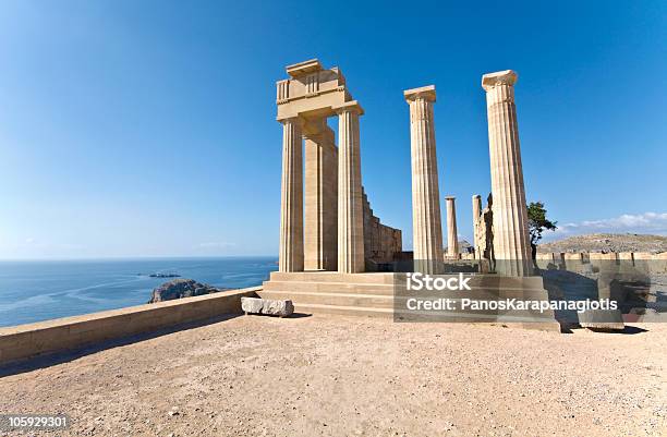 Ancient Temple Of Apollo At Rhodes Greece Stock Photo - Download Image Now - Acropolis - Lindos, Ancient, Antiquities