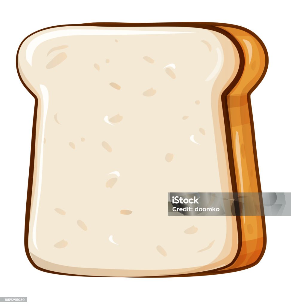 Fresh Bread Toast For Breakfast Made In Cartoon Style Stock Illustration -  Download Image Now - iStock