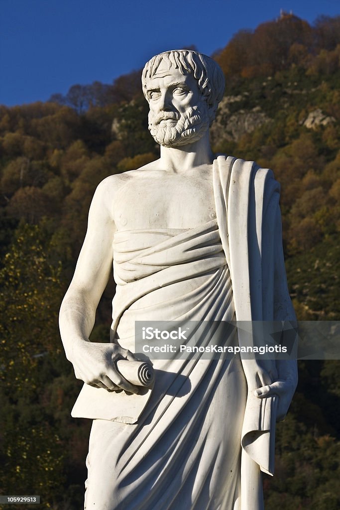 Aristotles statue Aristotle statue located at Stageira of Greece (birthplace of the philosopher) Aristotle Stock Photo