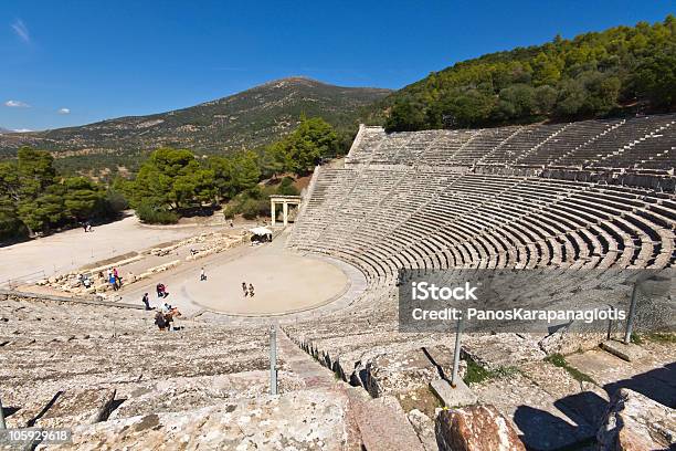 Top View Of Ancient Amphitheater Of Epidaurus Of Greece Stock Photo - Download Image Now