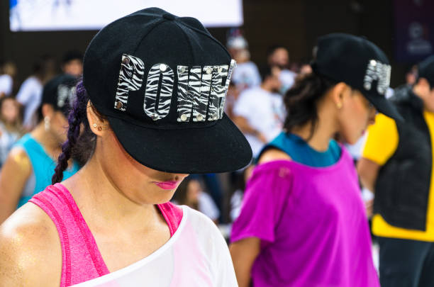 istock Young woman ready to dance with a cap that says power 1059303994