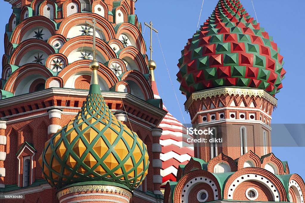 Catedral ortodoxa de san basilio en Moscú, Rusia - Foto de stock de Aguja - Chapitel libre de derechos