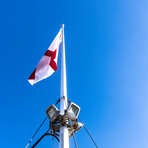 The flag of England is derived from Saint George's Cross (heraldic blazon: Argent, a cross gules)