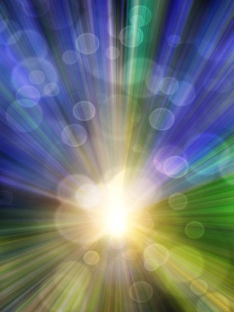 istock Soft and blurred with bokeh of ray light action background 1059311908