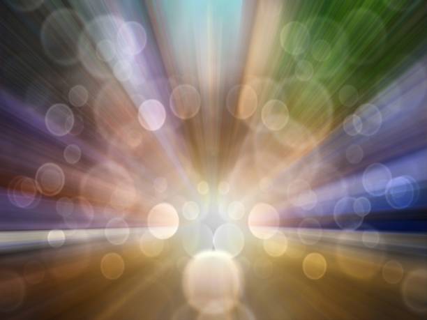 istock Soft and blurred with bokeh of ray light action background 1059311998
