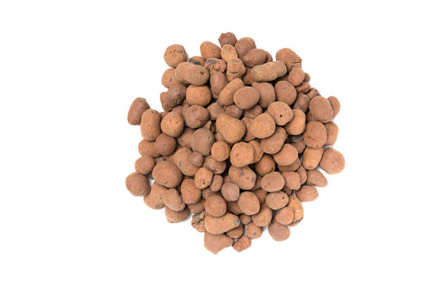 istock Pile of expanded clay drainage isolated on white 1059312226