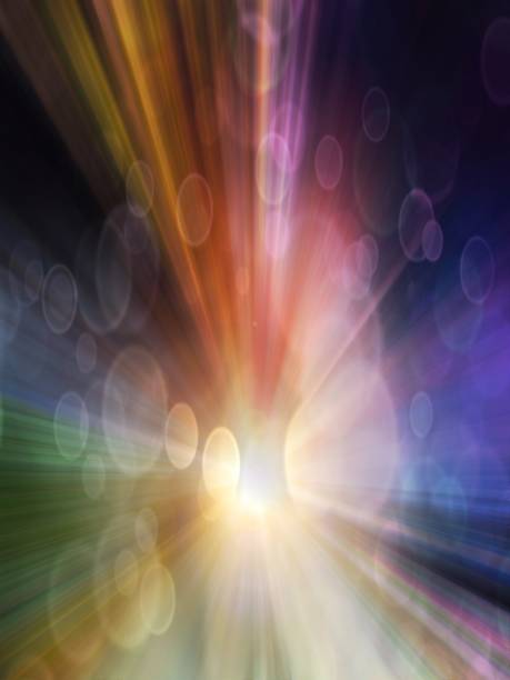 istock Soft and blurred with bokeh of ray light action background 1059312592